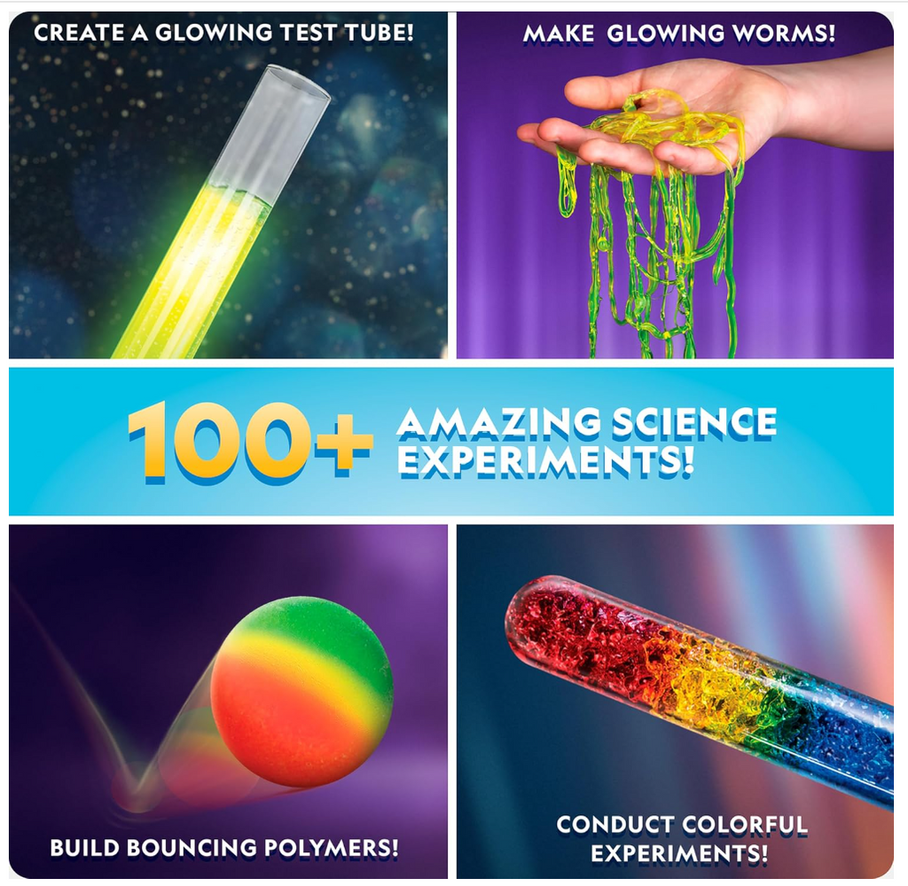 National Geographic Amazing Chemistry Set - Chemistry Kit with 100+ Science Experiments Including Crystal Growing and Reactions, Science Kit for Kids, STEM Gift for Boys and Girls (Amazon Exclusive)