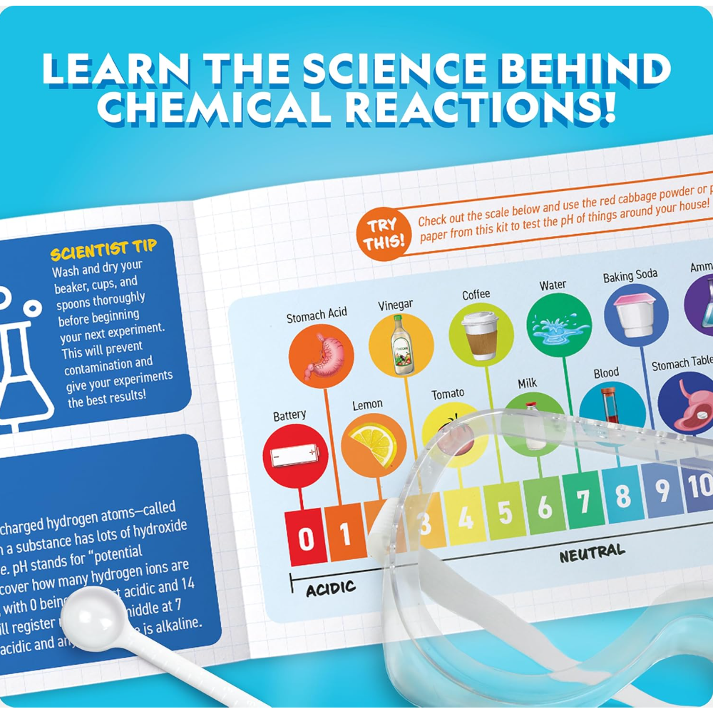 National Geographic Amazing Chemistry Set - Chemistry Kit with 100+ Science Experiments Including Crystal Growing and Reactions, Science Kit for Kids, STEM Gift for Boys and Girls (Amazon Exclusive)