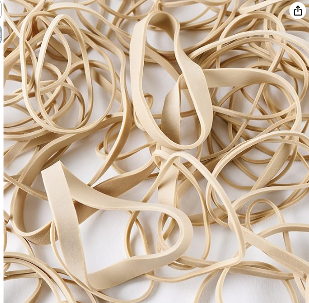Charles Leonard Rubber Bands, 3/8 Ounce Bags, Amber, Assorted Sizes (56381)