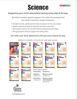 Spectrum Algebra 1 Workbook, Grades 6-8 Math Covering Algebra Equations, Fractions, Inequalities, Graphing, Rational Numbers, Classroom or Homeschool Curriculum